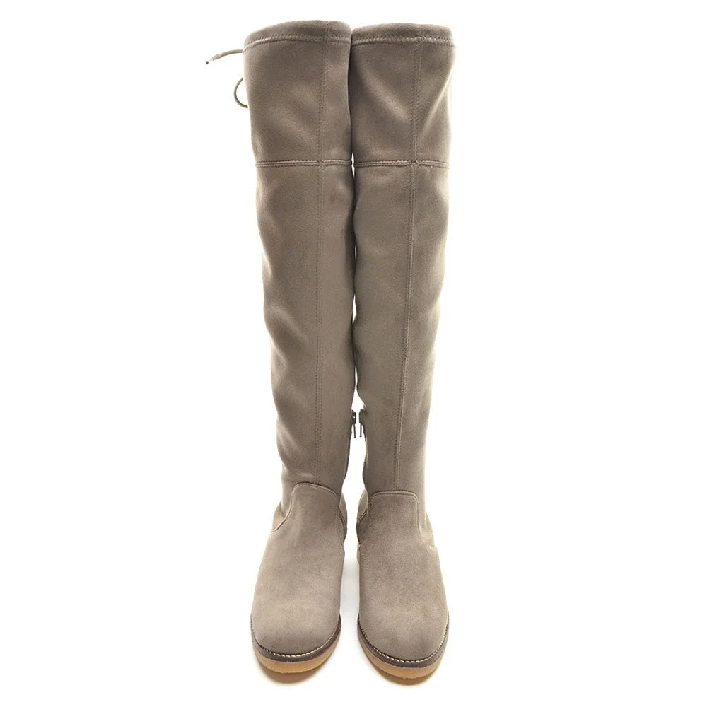 Eric Michael Alessandra Gray Over The Knee Boots 37 New
